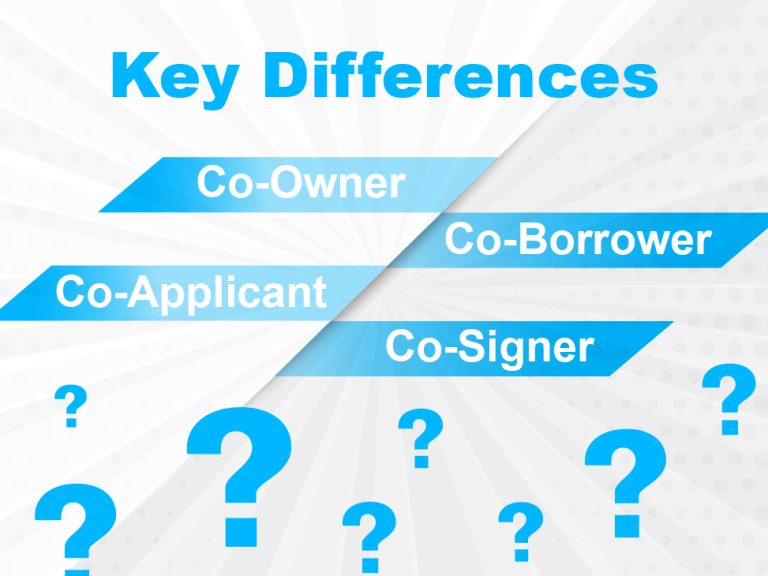 Key Differences between Co-owner, Co-borrower, Co-Applicant and Co-Signer